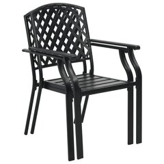 Уличные стулья, 4 шт., черные цена и информация | Садовые стулья, кресла, пуфы | 220.lv