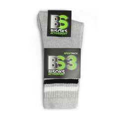 Спортивные носки в комплекте 3 пары Bisoks 11011k l.grey/2 stripes white/black цена и информация | Мужские носки, чёрные | 220.lv