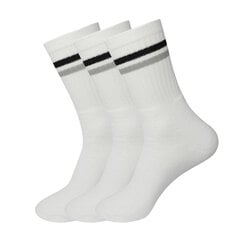 Спортивные носки в комплекте 3 пары Bisoks 11011k white/2 stripes black/light grey цена и информация | Мужские носки | 220.lv