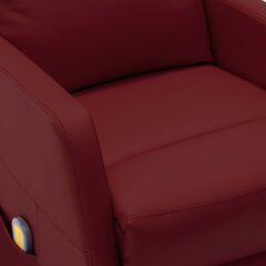 vidaXL Masāžas krēsls, atgāžams, vīna sarkana mākslīgā āda цена и информация | Кресла для отдыха | 220.lv