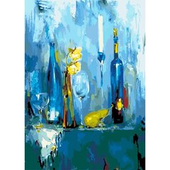 Gleznošanas komplektā glezna - Zilā prizma, 40x50 cena un informācija | Gleznas pēc numuriem | 220.lv