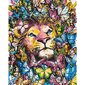 Gleznošanas komplektā glezna - Lauva un tauriņi, 40x50 cena un informācija | Gleznas pēc numuriem | 220.lv