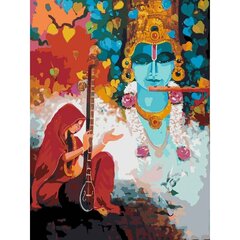 Gleznošanas komplektā glezna - Krishna, 40x50 cena un informācija | Gleznas pēc numuriem | 220.lv