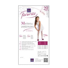 Bērnu zeķbikses Favorite 20 den 51118 white cena un informācija | Zeķes, zeķubikses meitenēm | 220.lv