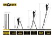 Trīsdaļīgas daudzfunkcionālas kāpnes DRABEST PRO 3x8 цена и информация | Saliekamās kāpnes, celtniecības sastatnes | 220.lv