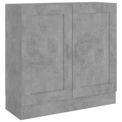 vidaXL grāmatu skapis, betona pelēks, 82,5x30,5x80 cm, skaidu plāksne cena un informācija | Plaukti | 220.lv