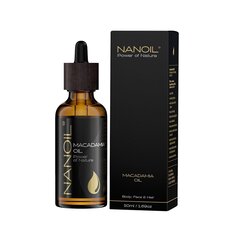 Ķermeņa un matu makadāmijas eļļa Nanoil, 50 ml cena un informācija | Serumi sejai, eļļas | 220.lv