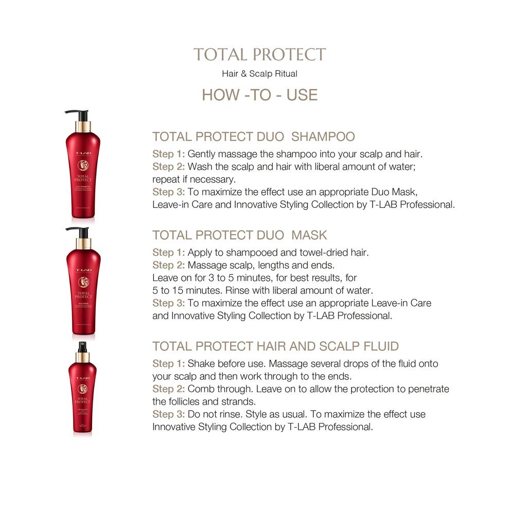 Fluīds krāsotiem vai ķīmiski apstrādātiem matiem T-LAB Professional Total Protect Hair and Scalp Fluid, 150 ml цена и информация | Kosmētika matu stiprināšanai | 220.lv