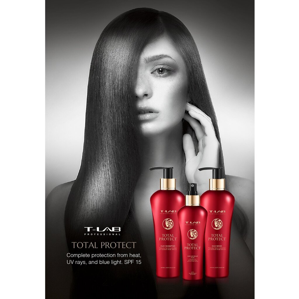 Fluīds krāsotiem vai ķīmiski apstrādātiem matiem T-LAB Professional Total Protect Hair and Scalp Fluid, 150 ml cena un informācija | Kosmētika matu stiprināšanai | 220.lv