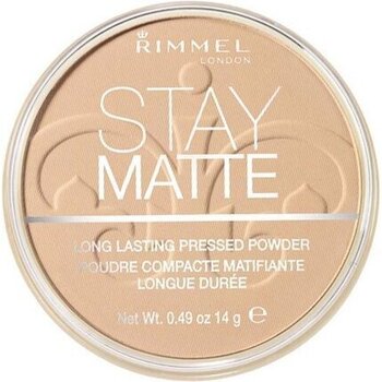 Kompaktais pūderis Rimmel Stay Matte, 003 Peach Glow, 14 g cena un informācija | Grima bāzes, tonālie krēmi, pūderi | 220.lv