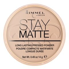 Rimmel London Stay Matte пудра 14 г, 005 Silky Beige цена и информация | Пудры, базы под макияж | 220.lv