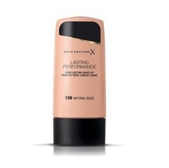 Max Factor Lasting Performance тональное средство 35 мл, 106 Natural Beige цена и информация | Пудры, базы под макияж | 220.lv