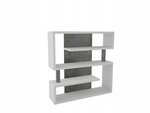 Plaukts ADRK Furniture Felipe 152x151 cm, balts/pelēks