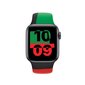 Apple Watch Band Black Unity Sport Band Green Red cena un informācija | Viedpulksteņu un viedo aproču aksesuāri | 220.lv