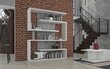 Plaukts ADRK Furniture Felipe, 185x151 cm, balts/pelēks cena un informācija | Plaukti | 220.lv