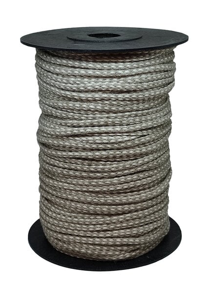 Pīta virve 4 mm. dabīgais lins + kokvilna; adīšanas modelis 501; 100 m.  cena | 220.lv