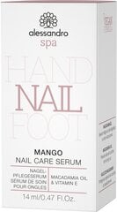 Intensīvs nagu un kutikulas kopšanas serums Alessandro Mango Nail Care Serum, 14ml cena un informācija | Nagu lakas, stiprinātāji | 220.lv