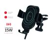 Swissten GW1-AV5 Air Vent Turētājs Gaisa Restei Ar 15W Wireless Uzlādi + Micro USB Vads 1m Melns cena un informācija | Auto turētāji | 220.lv
