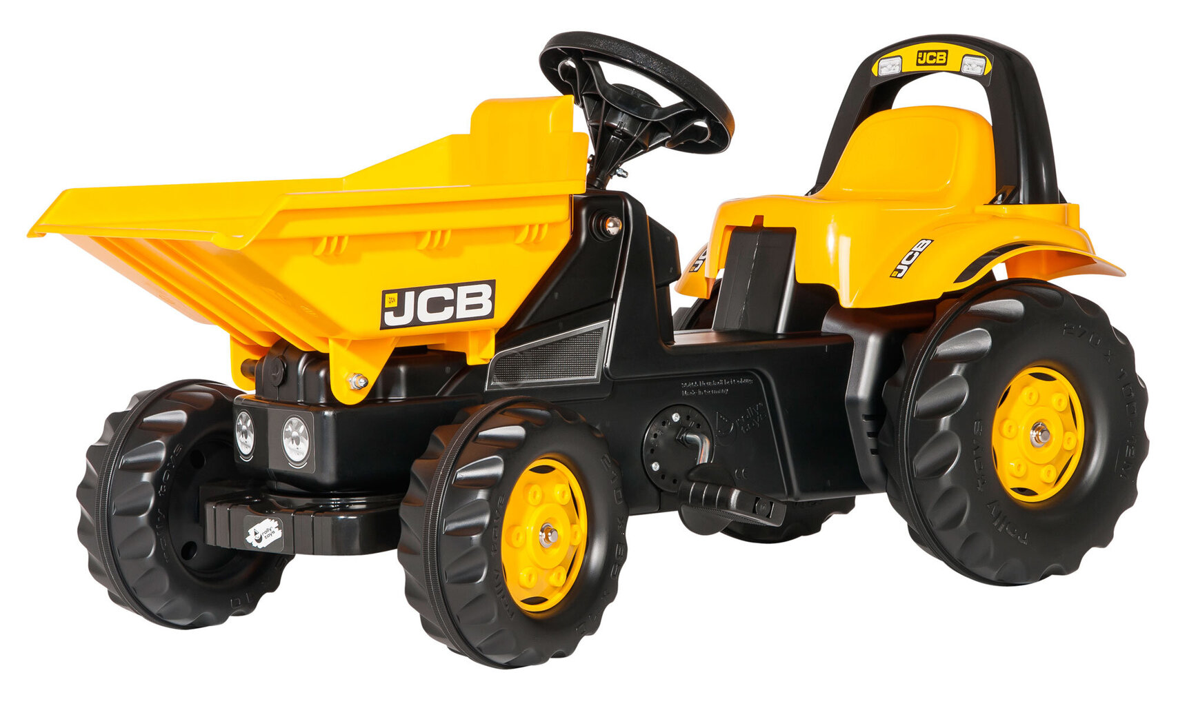 Bērnu traktors ar pedāļiem un kausu Rolly Toys rollyKid Dumper JCB cena un informācija | Rotaļlietas zēniem | 220.lv