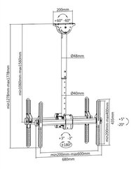 Deltaco Office ARM-0404 37-70” цена и информация | Кронштейны и крепления для телевизоров | 220.lv