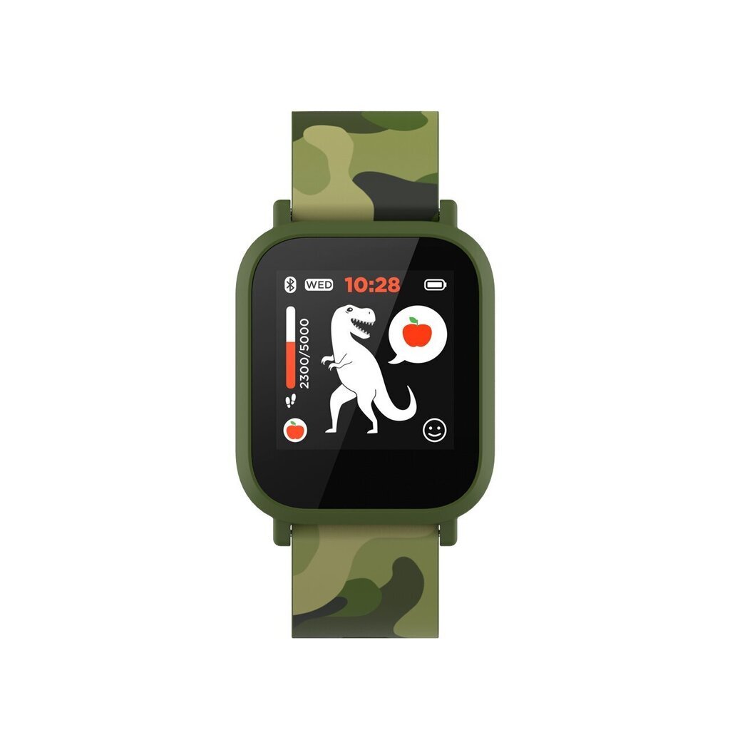 Bērnu viedpulkstenis Canyon My Dino KW-33, Green camouflage cena un informācija | Viedpulksteņi (smartwatch) | 220.lv