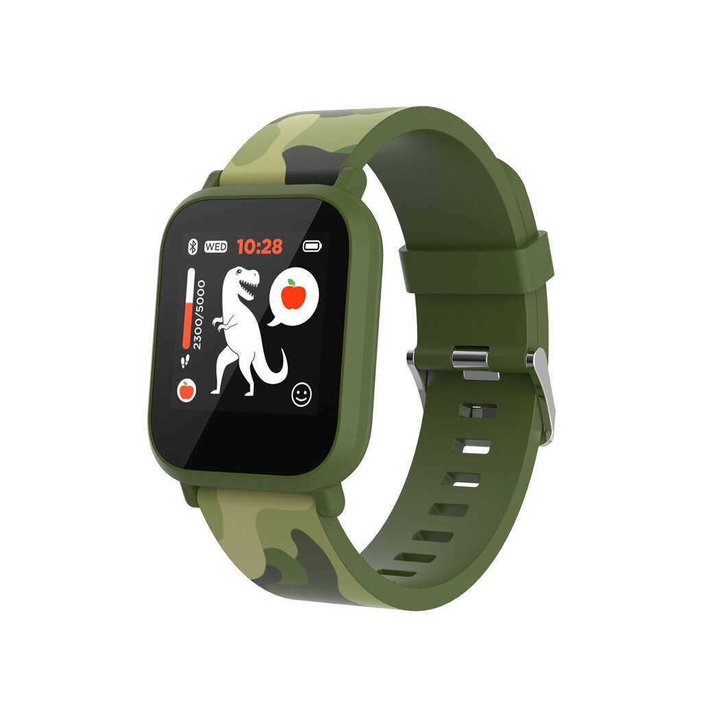 Bērnu viedpulkstenis Canyon My Dino KW-33, Green camouflage cena un informācija | Viedpulksteņi (smartwatch) | 220.lv