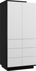Шкаф Meblocross Hybrid Hyb-23 2D, черный/белый цена и информация | Шкафы | 220.lv