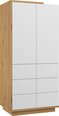 Шкаф Meblocross Hybrid Hyb-23 2D, коричневый/белый