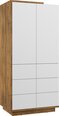 Шкаф Meblocross Hybrid Hyb-23 2D, темно-коричневый/белый