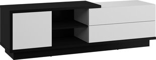ТВ столик Meblocross Hybrid Hyb-21 1D2S, черный/белый цена и информация | Тумбы под телевизор | 220.lv