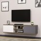 TV galdiņš Kalune Design 382 (II), 160 cm, pelēks/balts cena un informācija | TV galdiņi | 220.lv