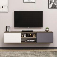 TV galdiņš Kalune Design 382 (II), 160 cm, pelēks/balts цена и информация | Тумбы под телевизор | 220.lv