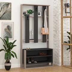 Комплект мебели для прихожей Kalune Design 855, 90 см, серый цена и информация | Комплекты в прихожую | 220.lv