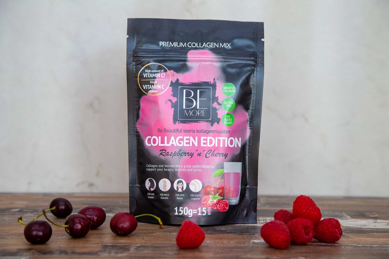 Collagen Edition Raspberry'n'Cherry, 150 g cena un informācija | Citas piedevas un preparāti | 220.lv