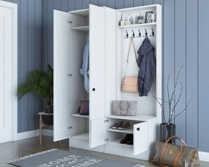 Комплект мебели для прихожей Kalune Design 893(I), 119,6 см, белый цена и информация | Комплекты в прихожую | 220.lv