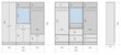 Priekšnama komplekts ar spoguli Kalune Design 893(I), 179,4 cm, balts cena un informācija | Priekšnama iekārtas | 220.lv