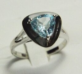 Серебряное кольцо 925 пробы синий топаз 1-3,15ct цена и информация | Кольца | 220.lv