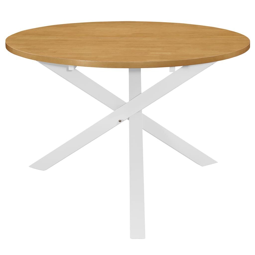 vidaXL virtuves galds, 120x75 cm, balts MDF cena un informācija | Virtuves galdi, ēdamgaldi | 220.lv