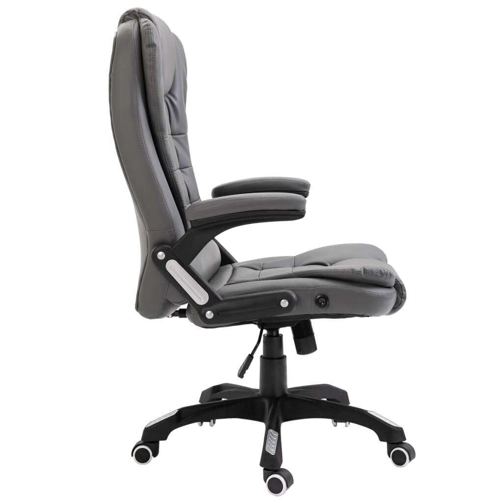 vidaXL biroja krēsls, antracītpelēka mākslīgā āda cena un informācija | Biroja krēsli | 220.lv