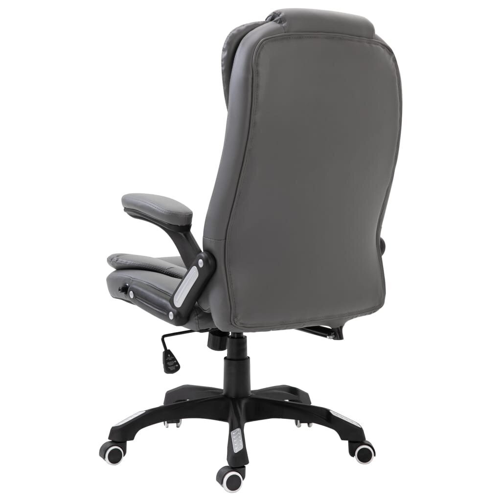 vidaXL biroja krēsls, antracītpelēka mākslīgā āda цена и информация | Biroja krēsli | 220.lv