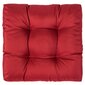 vidaXL palešu dīvānu spilvens, 58x58x10 cm, sarkans poliesters cena un informācija | Krēslu paliktņi | 220.lv