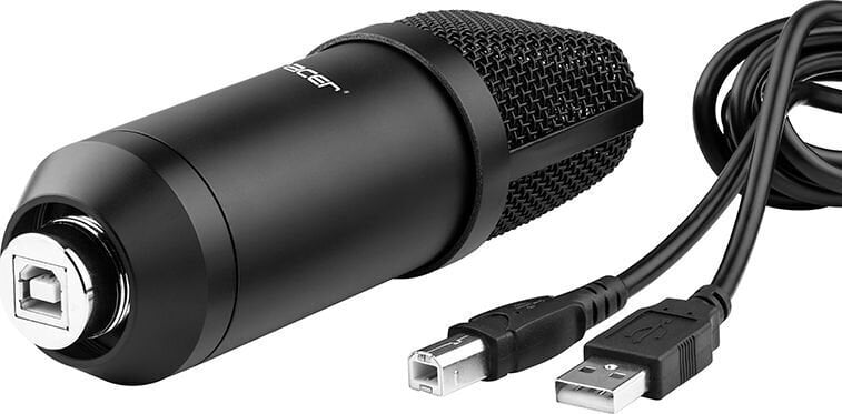 Tracer Studio Pro USB mikrofons datorspēlēm / podkāstiem / translācijām, melns + turētājs, pop filtrs cena un informācija | Mikrofoni | 220.lv
