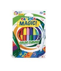 Flomāsteri Carioca Magic, 9 krāsas + 1 flomāsters krāsu mainīšanai cena un informācija | Modelēšanas un zīmēšanas piederumi | 220.lv