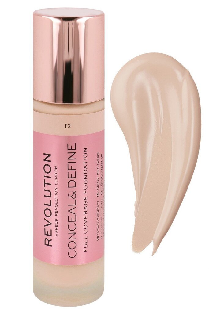 Makeup Revolution London Conceal & Define tonālais krēms 23 ml, F7 cena un informācija | Grima bāzes, tonālie krēmi, pūderi | 220.lv