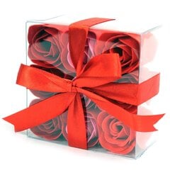 Sarkanās ziepju rozes kastē, 9 gab. цена и информация | Мыло | 220.lv
