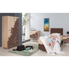 Skapis Kalune Design Wardrobe 869 (IV), 90 cm, brūns/ozola krāsas cena un informācija | Skapji | 220.lv