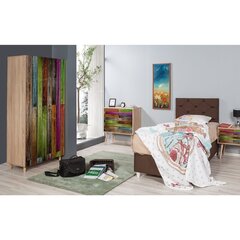 Шкаф Kalune Design Wardrobe 863 (л) 90 см, цвет дуба / разноцветные оттенки цена и информация | Шкафы | 220.lv