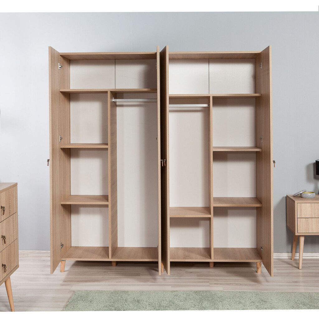 Skapis Kalune Design Wardrobe 863 (II), 180 cm, ozola krāsas/aļš cena un informācija | Skapji | 220.lv