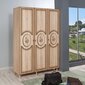 Skapis Kalune Design Wardrobe 863 (VI), 135 cm, ozola krāsas/brūns цена и информация | Skapji | 220.lv