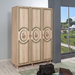 Skapis Kalune Design Wardrobe 863 (VI), 135 cm, ozola krāsas/zaļš cena un informācija | Skapji | 220.lv